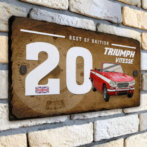 Personalised Triumph Vitesse Classic Car House Number Slate CLS56