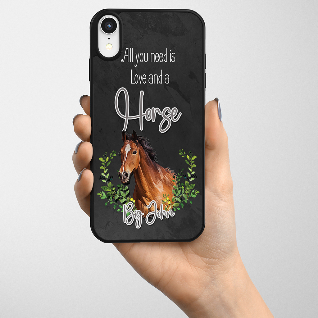 Personalised Brown Horse Gel Phone Case ND59 Personalised Gift