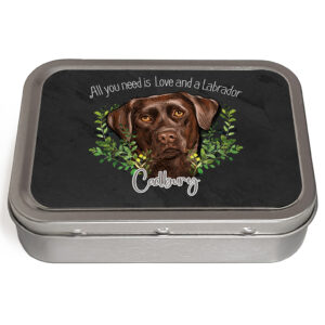 Personalised Labrador Dog Tin NDD12