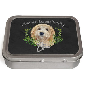 Personalised Doodle Dog Tin NDD22