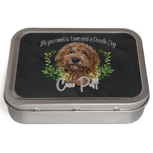 Personalised Doodle Dog Tin NDD25