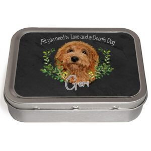 Personalised Doodle Dog Tin NDD26