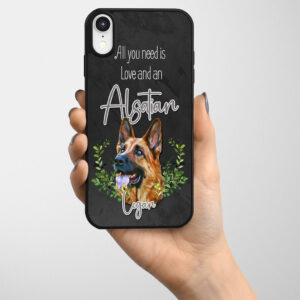 Personalised German Shepherd Alsatian Gel Phone Case ND29