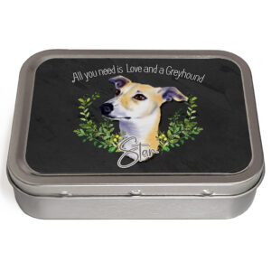 Personalised Greyhound Dog Tin NDD33