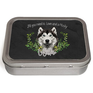 Personalised Husky Dog Tin NDD34