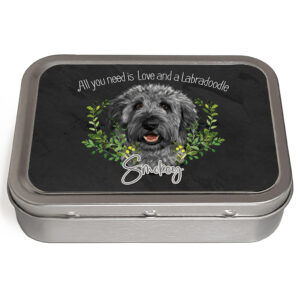 Personalised Labradoodle Dog Tin NDD37