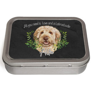 Personalised Labradoodle Dog Tin NDD38