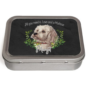Personalised Maltese Dog Tin NDD40