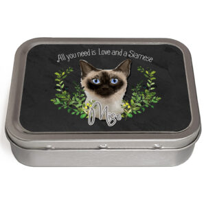 Personalised Siamese Cat Tin NDD69