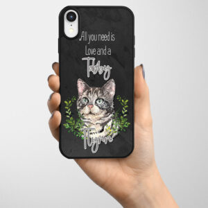 Personalised Grey Tabby Cat Gel Phone Case ND71