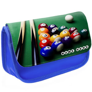 Personalised Snooker Blue Pencil Case SH193