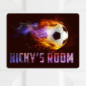 Personalised Football Kids Door Sign KD28