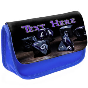Personalised Gamer Dungeons Dragons Kids Blue Pencil Case KS26