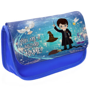 Personalised Harry Potter Kids Blue Pencil Case ET09