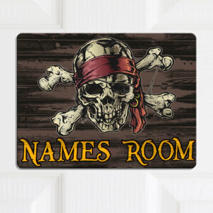 Personalised Pirate Kids Door Sign KD58
