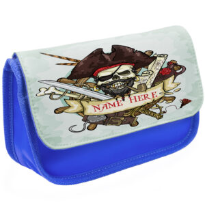 Personalised Pirate Kids Blue Pencil Case SH188