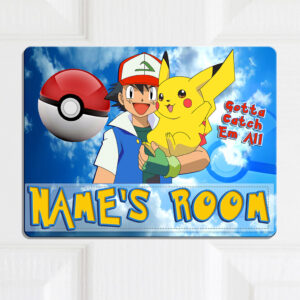 Personalised Pokemon Kids Door Sign KD59