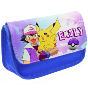Personalised Pokemon Kids Blue Pencil Case KSP153