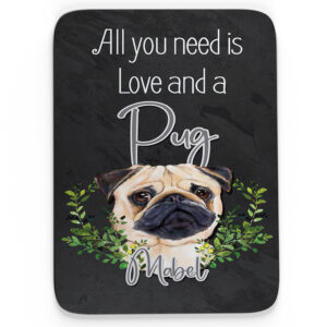 Personalised Pug Dog Mouse Mat ND42