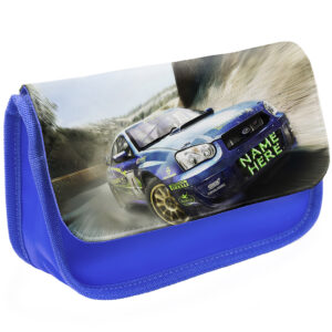 Personalised Race Car Kids Blue Pencil Case ST437