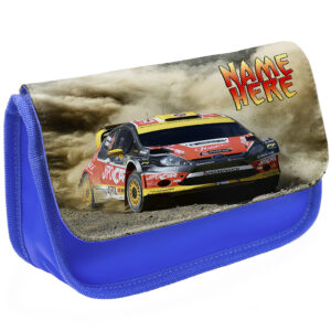 Personalised Race Car Kids Blue Pencil Case ST438