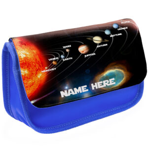 Personalised Solar System Kids Blue Pencil Case SH240
