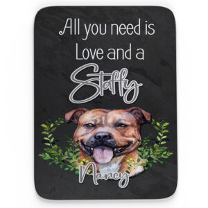 Personalised Staffy Dog Mouse Mat ND48