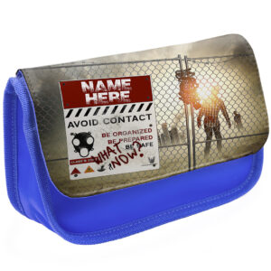 Personalised Zombie Kids Blue Pencil Case ST395