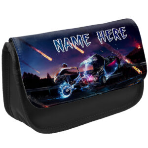 Personalised BMX Kids Black Pencil Case ST723