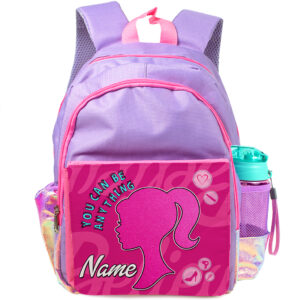 Personalised Barbie Purple Girls Backpack BABS1