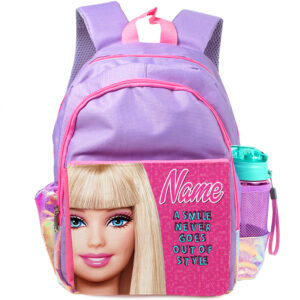 Personalised Barbie Purple Girls Backpack BABS2