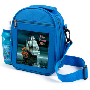 Personalised Pirate Ship Kids Blue Lunch Bag ST834