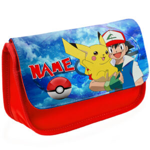 Personalised Pokemon Kids Red Pencil Case PK01