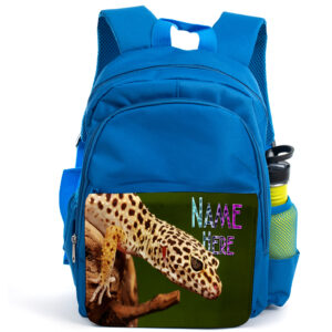 Personalised Gecko Kids Blue Backpack KS98