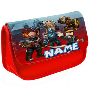 Personalised Roblox Kids Red Pencil Case RB02