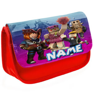 Personalised Roblox Kids Red Pencil Case RB03