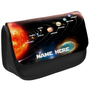 Personalised Solar System Kids Black Pencil Case SH240