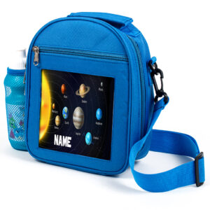 Personalised Solar System Kids Blue Lunch Bag SH240