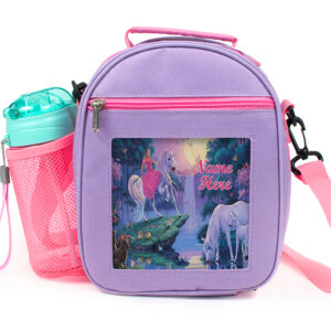 Personalised Unicorn Princess Purple Kids Lunch Bag ST841
