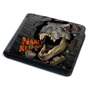 Personalised T Rex Dinosaur Kids Wallet JP01