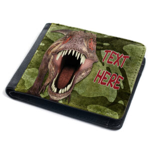 Personalised T Rex Dinosuar Kids Wallet DP37
