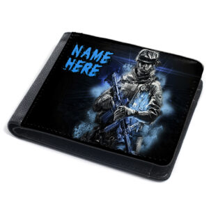 Personalised Soldier Gamer Kids Wallet ST705