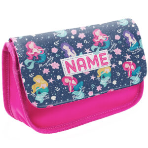 Personalised Mermaid Kids Pink Pencil Case PL03