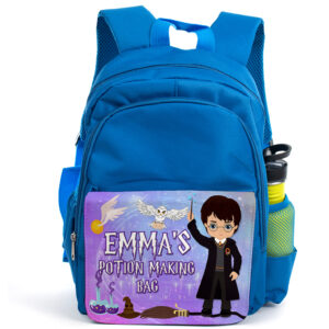 Personalised Harry Potter Kids Blue Backpack KS159