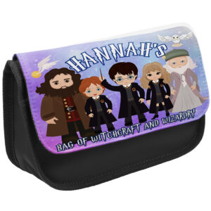 Personalised Harry Potter Kids Black Pencil Case KS160