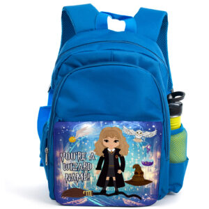 Personalised Harry Potter Kids Blue Backpack ET06