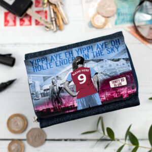 Personalised Aston Villa Womens Football Denim Purse WF08