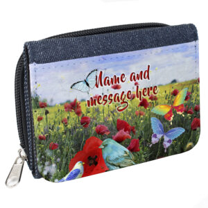Personalised Butterfly Denim Purse SH025