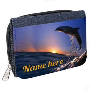 Personalised Dolphin Denim Purse Dolphins ST078