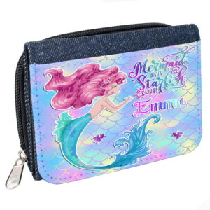 Personalised Cute Mermaid Kids Denim Purse KS201